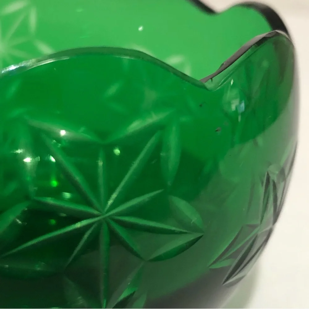 Red & Green Glass Candle Holders Set of 2